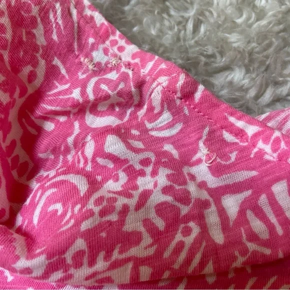 Lilly Pulitzer Pink and White Long Sleeve Dress - Picture 8 of 9